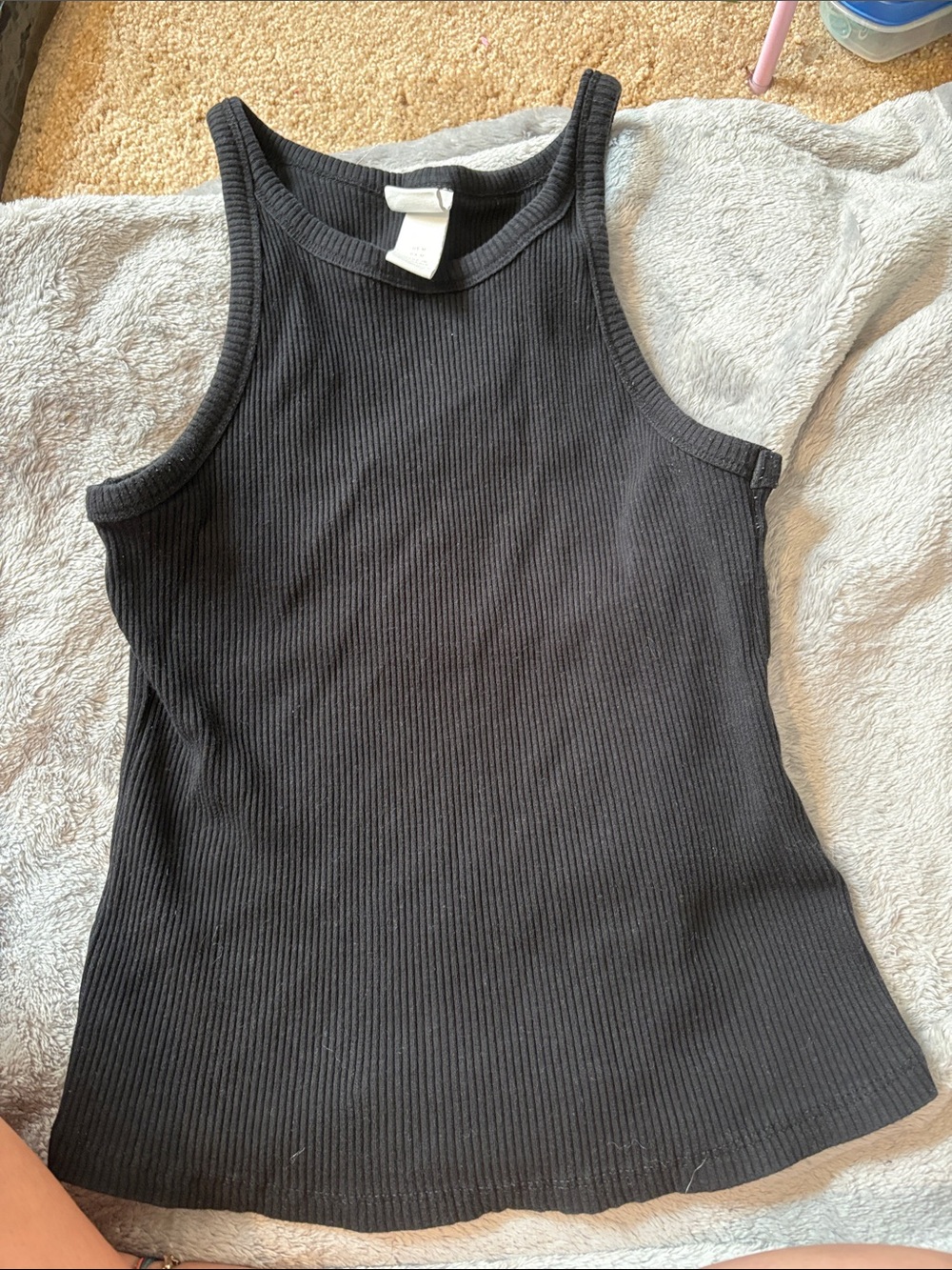 H&M Black Ribbed Tank Top